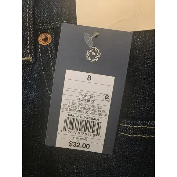 New NWT Women's Mid-Rise 80's Slim Fit Jeans - Universal Thread Dark Wash Size 8 - Picture 3 of 7